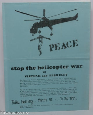 Cat.No: 305750 Stop the helicopter war [handbill