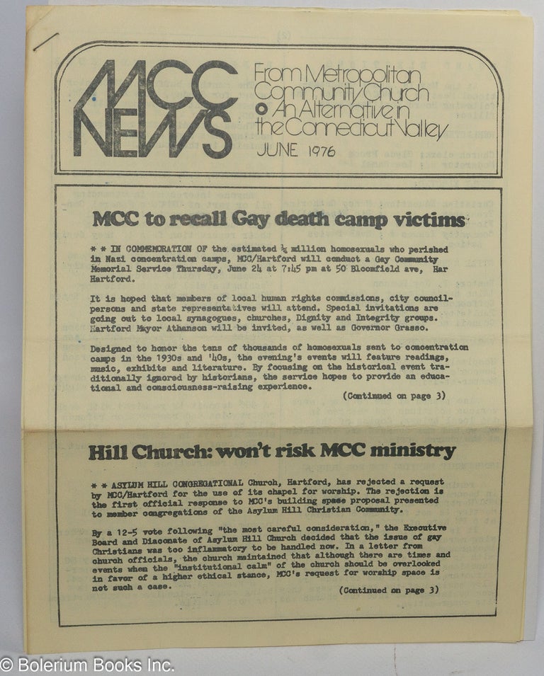 Cat.No: 305761 MCC News: from Metropolitan Community Church, an alternative in the