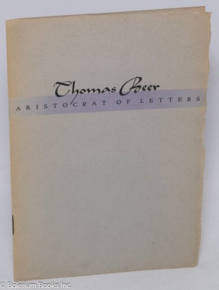 Cat.No: 305834 Thomas Beer. Aristocrat of Letters. Lewis Mumford