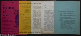 Cat.No: 306043 [Five handbills on the Vietnam War Moratorium, Oct. 15 1969