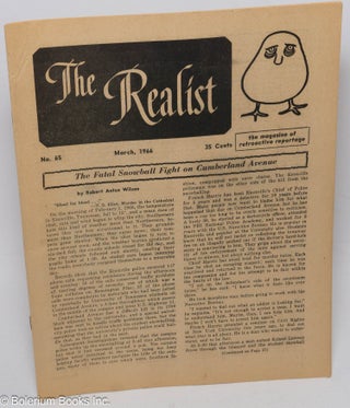 Cat.No: 306111 The Realist: the magazine of retroactive reportage; #65, March 1966. Paul...