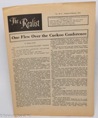 Cat.No: 306117 The realist: no. 92-A, January - February 1972: One Flew Over the Cuckoo...