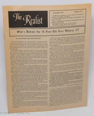Cat.No: 306123 The Realist: No. 97-C, December 1973: What's Behind the 15-Year-Old...