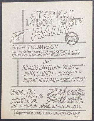 Cat.No: 306170 Don't miss this - American Labor Party Rally [handbill