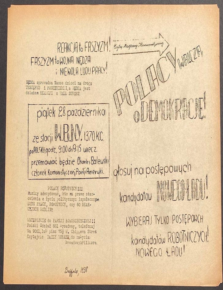 Cat.No: 306175 Polacy walcza o Demokracje! [handbill]