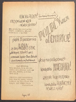 Cat.No: 306175 Polacy walcza o Demokracje! [handbill