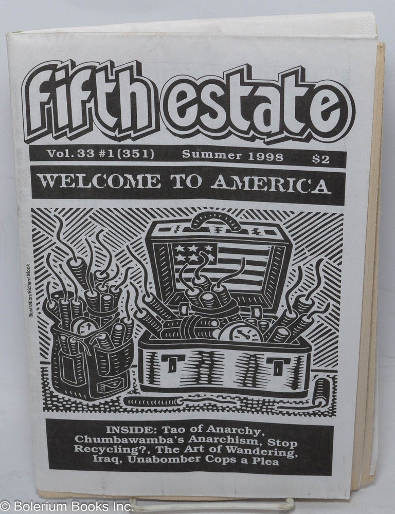 Cat.No: 306277 Fifth Estate: vol. 33, #1 (#351), Summer 1998