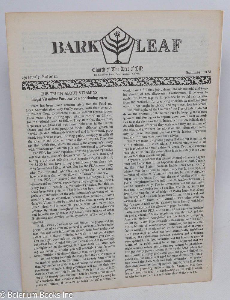 Cat.No: 306442 Bark Leaf. Summer 1972