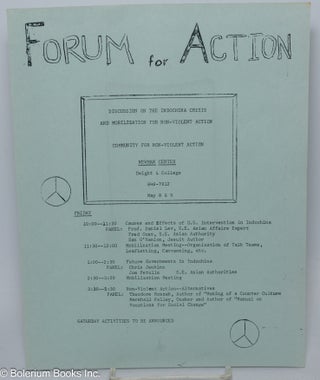 Cat.No: 306538 Forum for Action [handbill] Discussion on the Indochina Action
