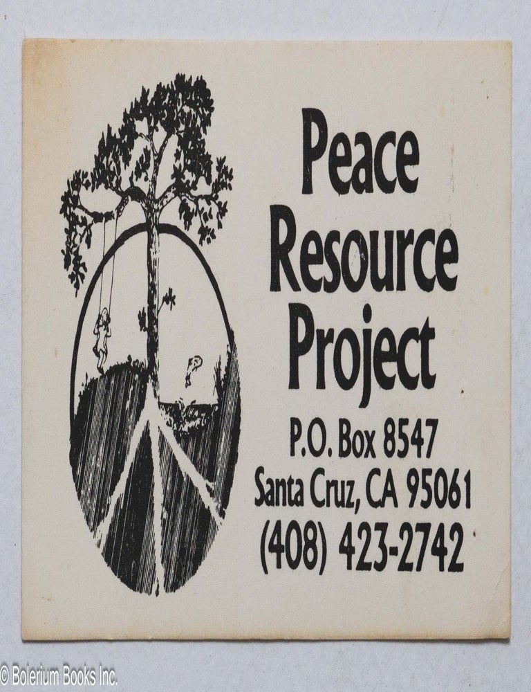 Peace Resource Project business card