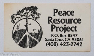 Cat.No: 306539 Peace Resource Project [business card