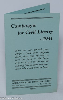 Cat.No: 306665 Campaigns for Civil Liberty - 1941