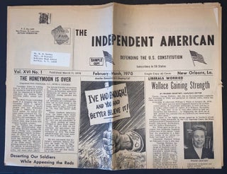 Cat.No: 306680 The Independent American. Vol. XVI no. 1 (February-March 1970