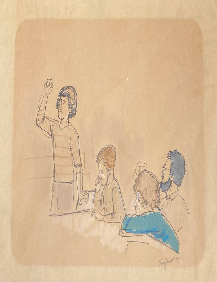 Cat.No: 306704 [Chicago conspiracy trial sketch]