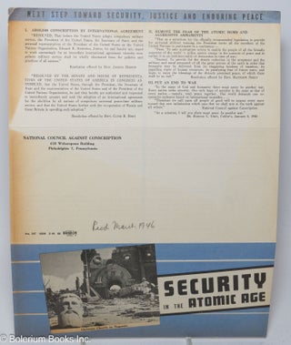 Cat.No: 306975 Security in the Atomic Age