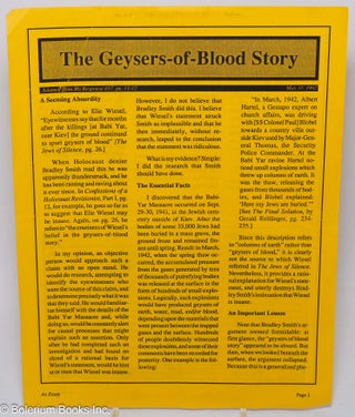 Cat.No: 307029 The Geysers-of-blood story. Mitchell Jones