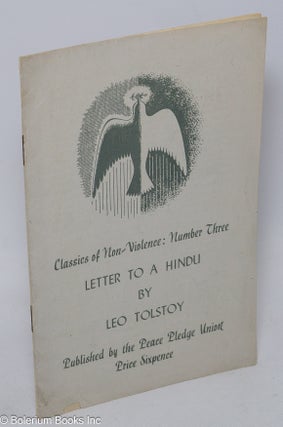 Cat.No: 307138 Letter to a Hindu. Leo Tolstoy