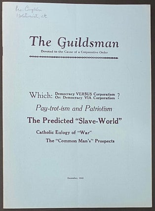 Cat.No: 307140 The Guildsman [two issues]. Edward A. Koch