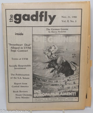Cat.No: 307215 The Gadfly; vol. 2, no. 5 (Nov. 31, 1986
