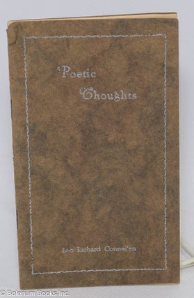 Poetic Thoughts. A group of poems on various subjects