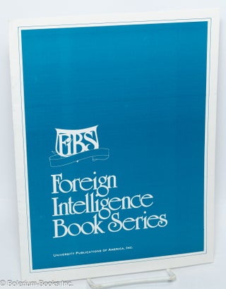 Cat.No: 307425 Foreign intelligence book series. Thomas F. Troy