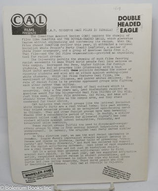 Cat.No: 307533 C.A.R. condemns Nazi films in Berkeley
