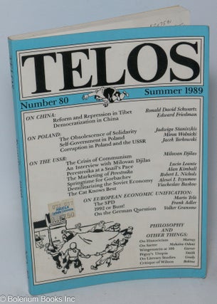 Cat.No: 307591 Telos: No. 80 (Summer 1989). Paul Piccone, ed