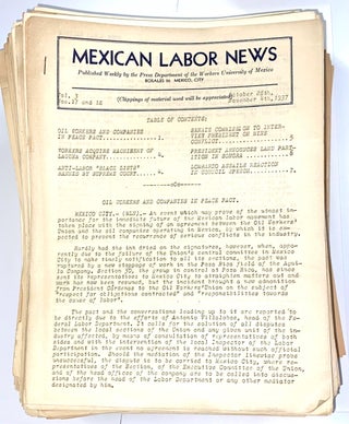 Cat.No: 307736 Mexican Labor News [182 issues