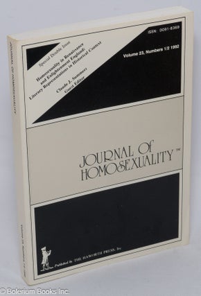 Cat.No: 307758 Journal of Homosexuality: Vol. 23, Nos. 1/2, 1992; Homosexuality in...