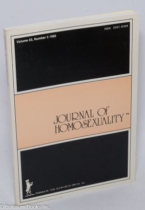 Cat.No: 307759 Journal of Homosexuality: Vol. 23, No. 3, 1992. John P. DeCecco