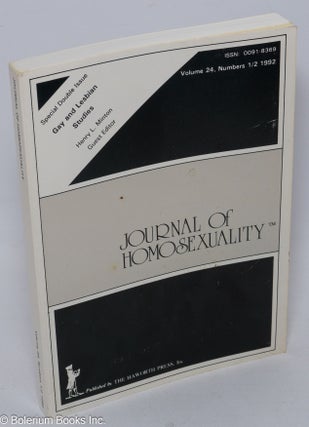 Cat.No: 307761 Journal of Homosexuality: Vol. 24, Nos. 1/2, 1992: Gay and Lesbian...