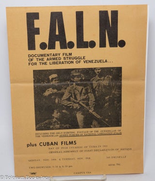 Cat.No: 307839 F.A.L.N. documentary film of the armed struggle for the liberation of...