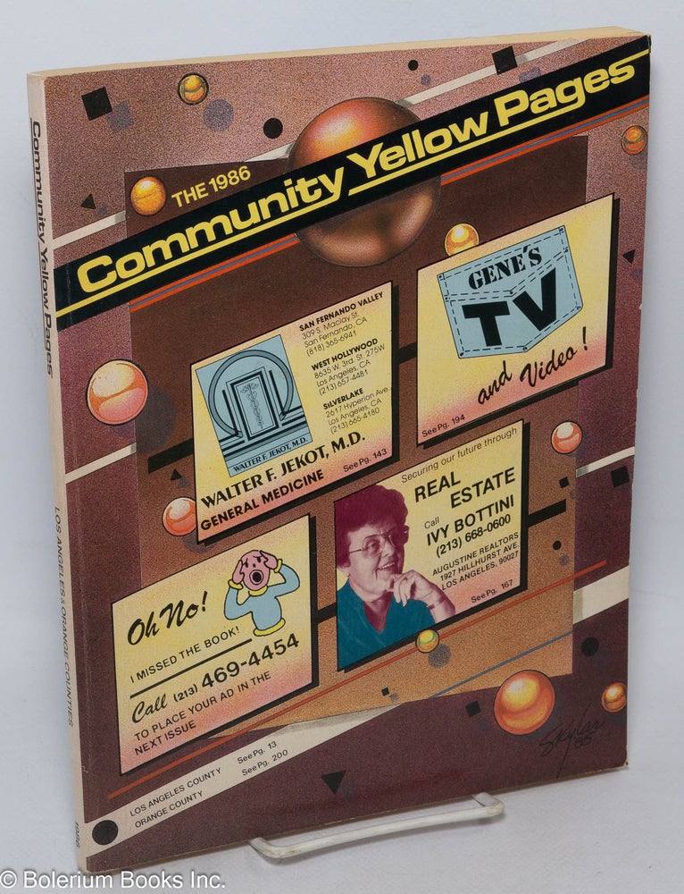 Cat.No: 307851 The 1986 Community Yellow Pages: Lesbian & Gay community resources, organizations & survival services