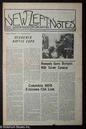 Cat.No: 307899 SDS new left notes, vol. 2, no. 37, October 23, 1967. Students battle cops