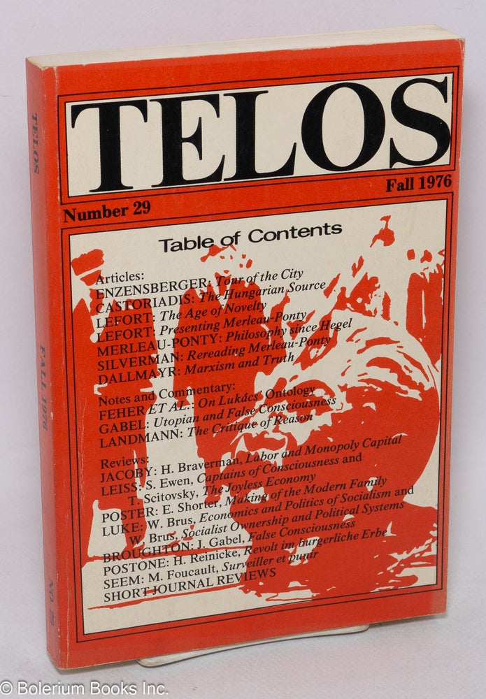 Telos Journal Telos: No. 29 Fall 1976 | Paul Piccone, ed