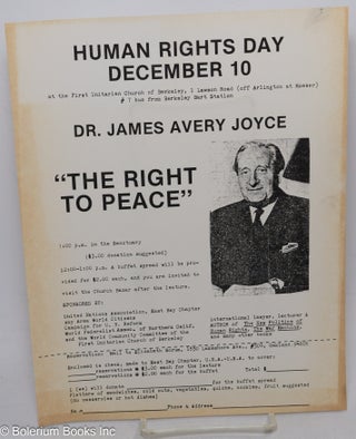 Cat.No: 307950 Human Rights Day December 10 at the First Unitarian Church of Berkeley...