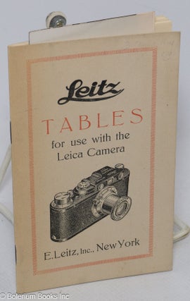 Cat.No: 308016 Leitz Tables for use with the Leica Camera