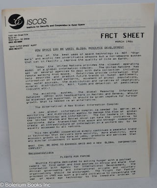 Cat.No: 308036 ISCOS, fact sheet (March 1986). How space can be used: global rescue...