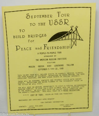 Cat.No: 308081 September Tour to the USSR to Build Bridges for Peace and Friendship