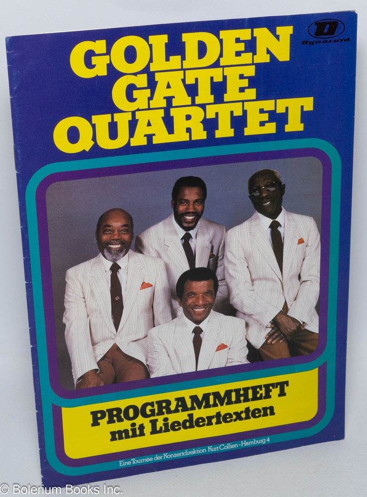 Cat.No: 308157 Golden Gate Quartet, USA; Programmheft mit Liedertexten. Clyde Riddick.. 1