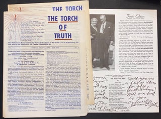 Cat.No: 308177 The Torch of Truth [three issues, with a cover letter signed by Yates]....