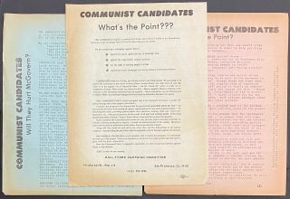 Cat.No: 308309 [Three leaflets from the Gus Hall / Jarvis Tyner Communist presidential...
