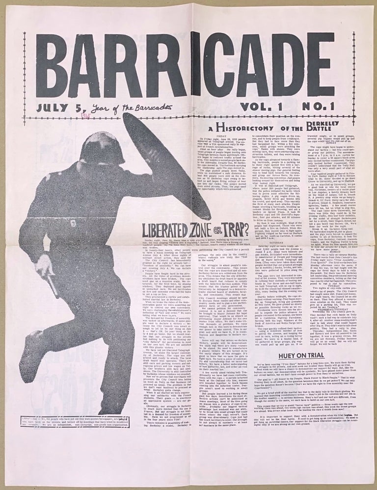 Cat.No: 308324 Barricade. Vol. 1 no. 1. July 5, Year of the