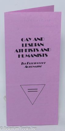 Cat.No: 308372 Gay & Lesbian Atheists & Humanists: the Freethought Alternative [brochure