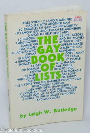 Cat.No: 308417 The Gay Book of Lists. Leigh W. Rutledge