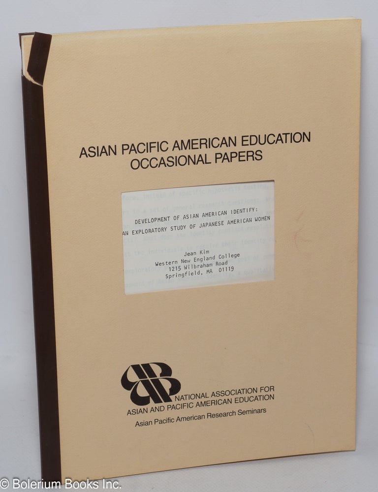 Development of Asian American Identify Identity : An Exploratory Study ...