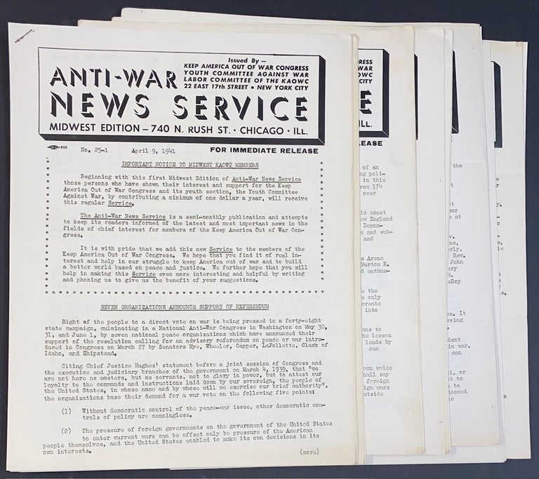 Cat.No: 308498 Anti-War News Service: Midwest Edition [11 issues