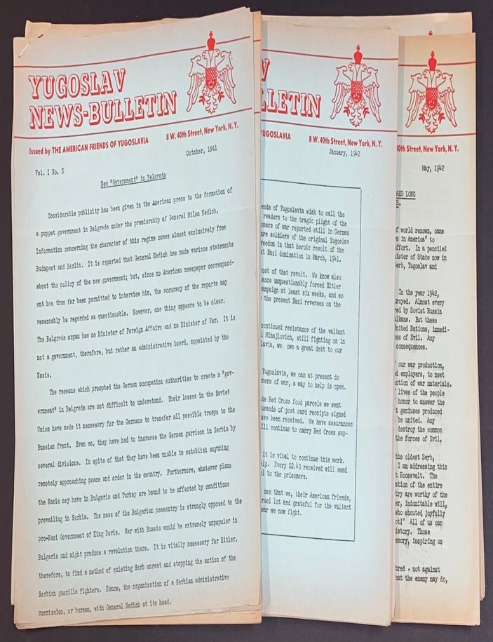 Cat.No: 308539 Yugoslav News-Bulletin [11 issues]