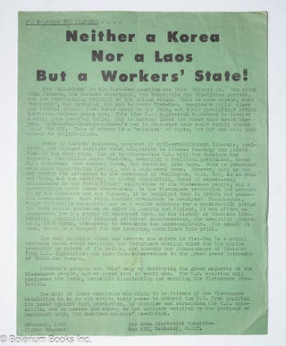 Cat.No: 308603 Neither a Korea, nor a Laos but a workers' state!