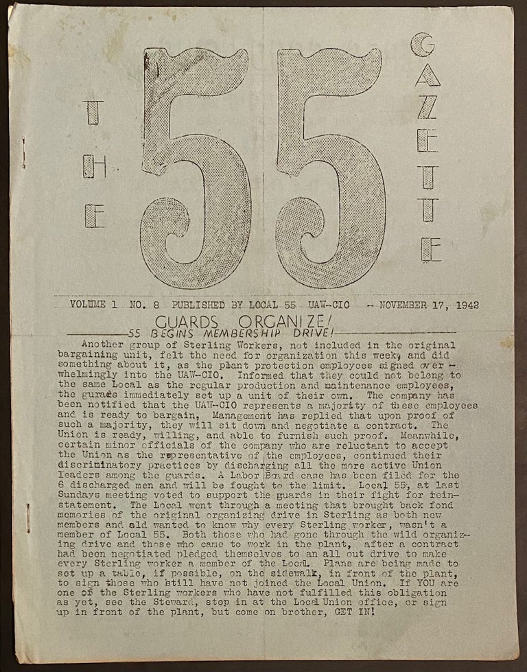 Cat.No: 308695 The 55 Gazette. Vol. 1 no. 8 (November 17, 1942)